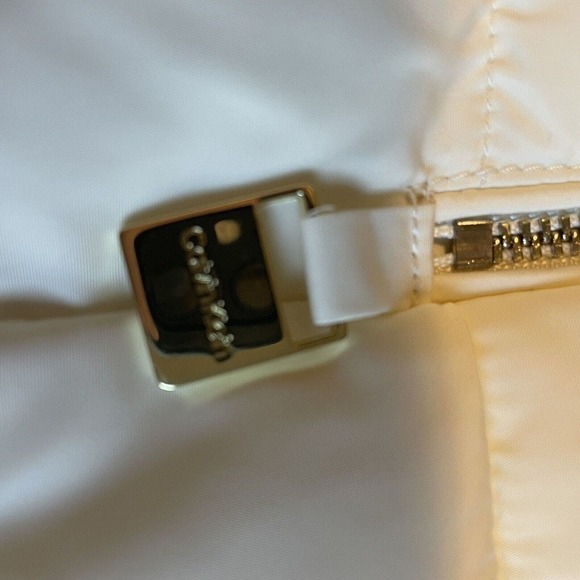 Calvin Klein Womens Ivory & Black Quilted Stretch Sides Puffer Vest Small NWOT - Picture 5 of 12